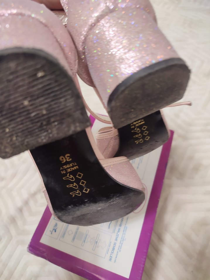 Elsa topuklu abiye ayakkabi - Görsel 5