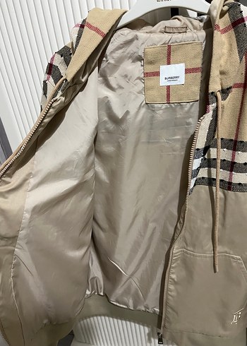 Bej Ekoseli Kapüşonlu erkek Ceket - Görsel 3