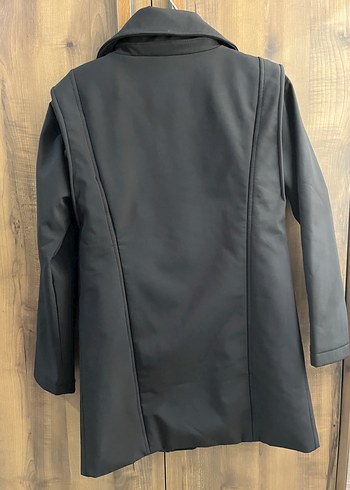 Oxxo Siyah Uzun Kadın kaban - Görsel 2