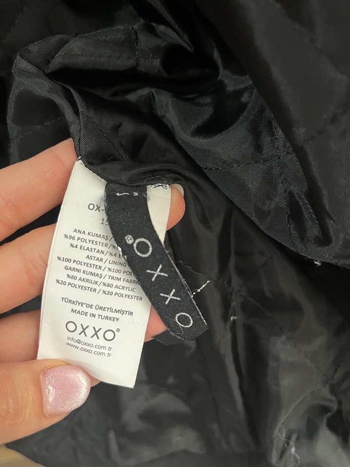 Oxxo Siyah Uzun Kadın kaban - Görsel 4