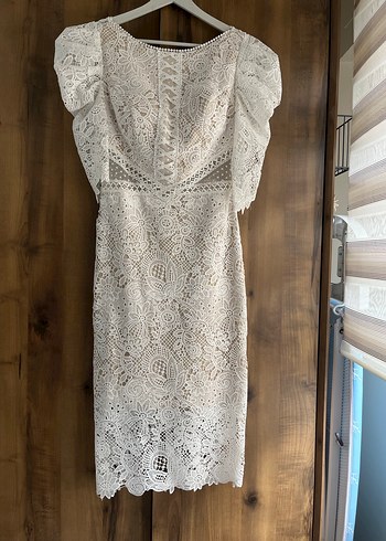 Carmen ekru nişan nikah elbisesi - Görsel 5