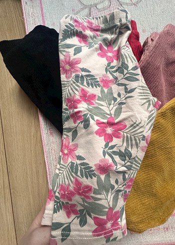 LCW Kız Çocuk Piliseli Tayt Seti kadife - Görsel 5