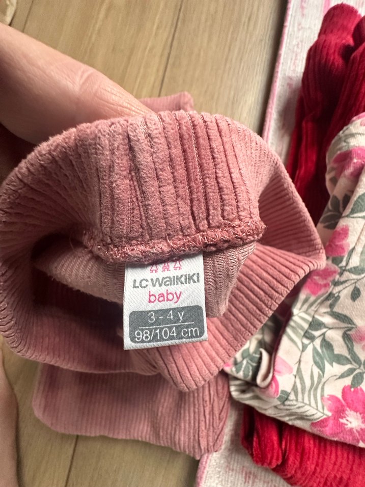 LCW Kız Çocuk Piliseli Tayt Seti kadife - Görsel 2