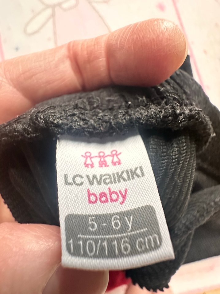 LCW Kız Çocuk Piliseli Tayt Seti kadife - Görsel 3