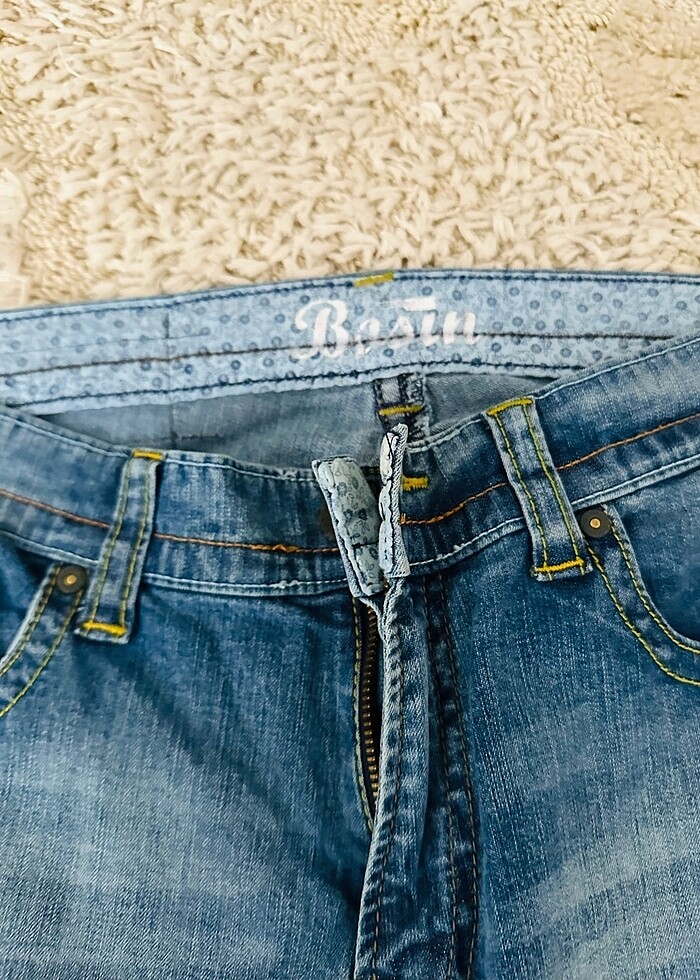 Boru paça likralı kot pantolon - Görsel 2