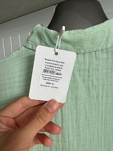 xl Beden BC Müslin Mint Gömlek