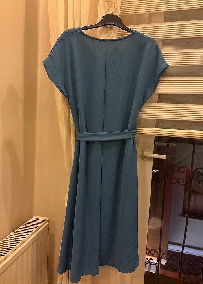 Indıgo rengi şık elbise - Görsel 3