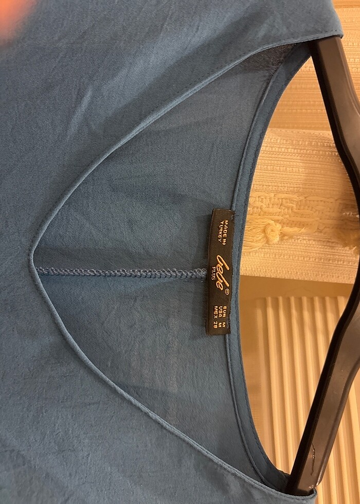 Indıgo rengi şık elbise - Görsel 2