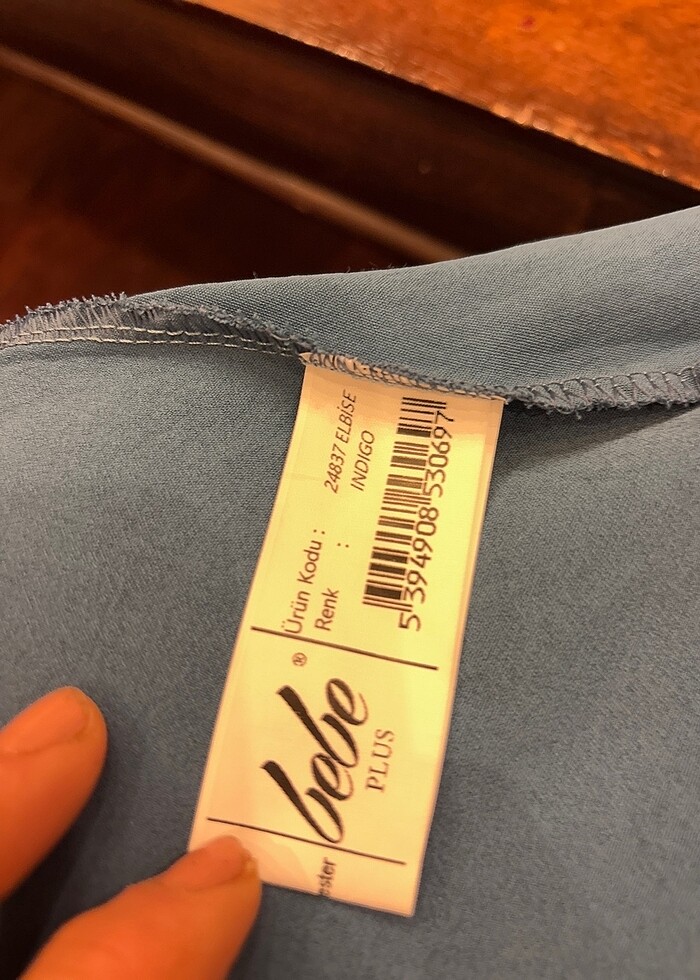 Indıgo rengi şık elbise - Görsel 4