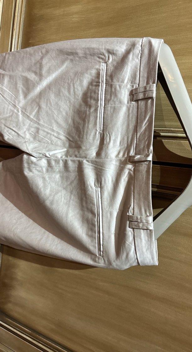 Bej Keten mango kadın Pantolon - Görsel 3