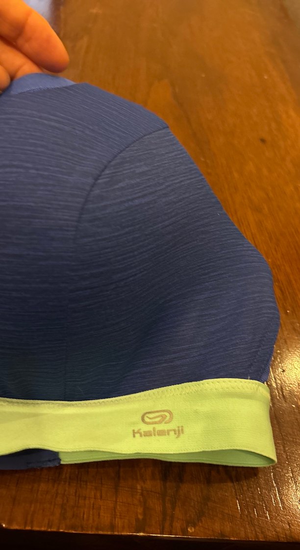 Mavi Spor Sütyeni, Midi Boy, Düz Desen - Görsel 3