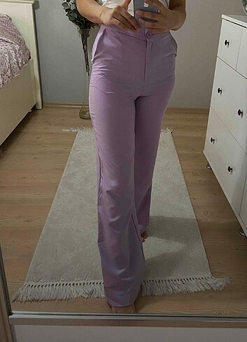 Mor kumaş pantolon