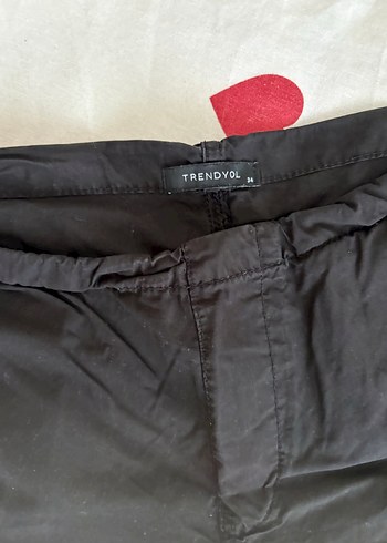 Siyah Rahat Kesim paraşüt kumaş pantolon - Görsel 3