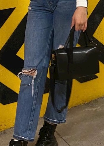 TRENDYOL Mavi Tie-Dye Kadın Kot Pantolon - Görsel 3