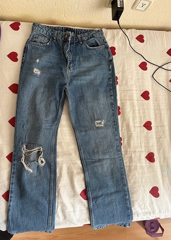 TRENDYOL Mavi Tie-Dye Kadın Kot Pantolon - Görsel 2