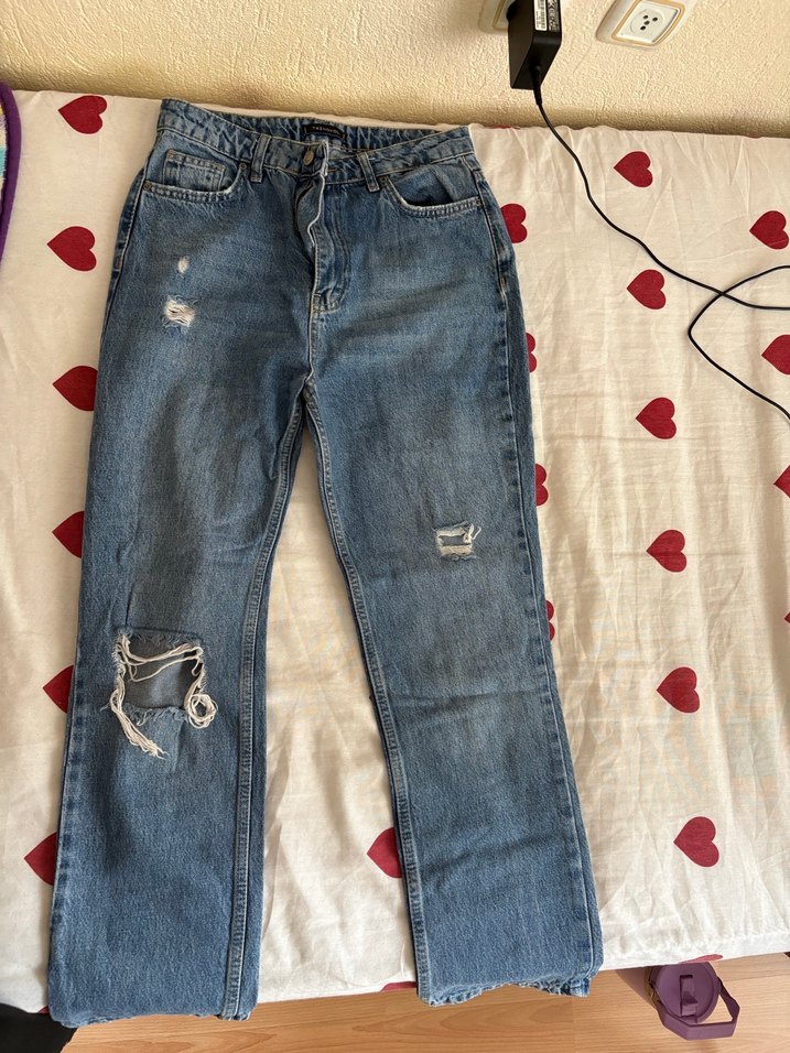 TRENDYOL Mavi Tie-Dye Kadın Kot Pantolon - Görsel 2