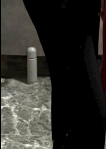 Düğmeli Siyah Kadın Kumaş Pantolon - Görsel 2