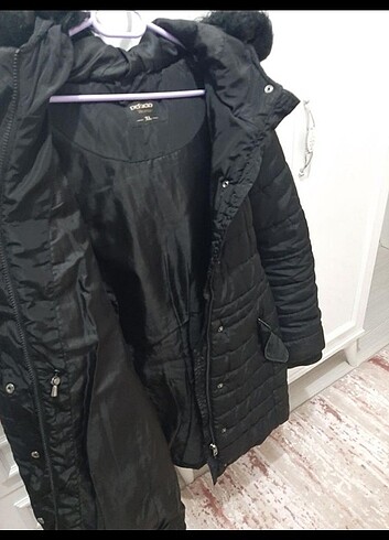 xl Beden siyah Renk Şişme mont