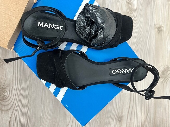 37 Beden Mango hakiki deri süet sandalet
