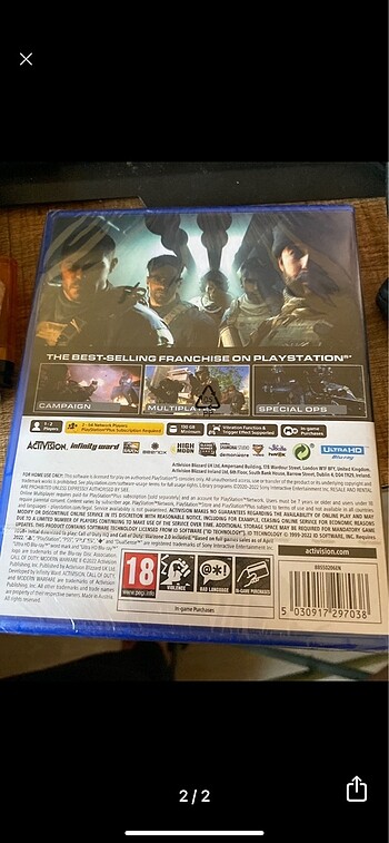 Sony Call of duty warfare 2 ps5