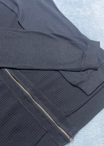 xl Beden siyah Renk Erkek lacivert fermuarlı triko