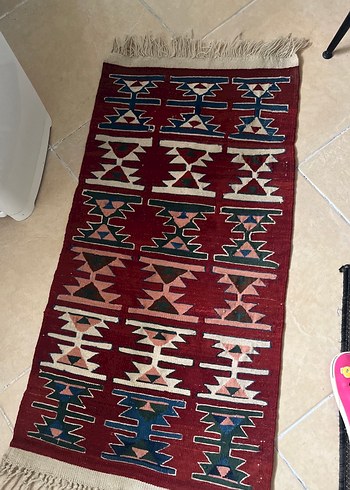 Beden Uşak El Dokuma Yün Kilim En 57- Boy116