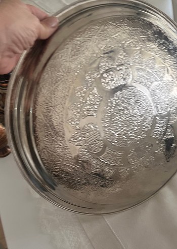 Beden Antep Bakırı dövme işlemeli tepsi