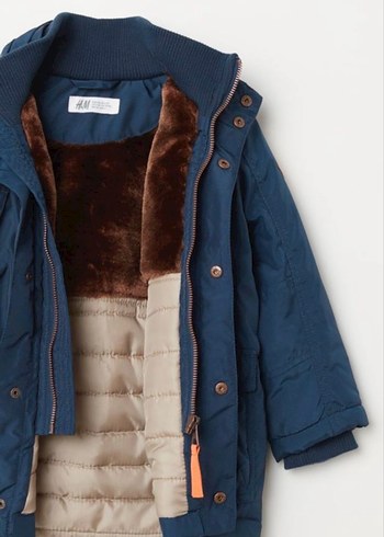 Kapüşonlu Kürklü Erkek Çocuk Mont - Görsel 2