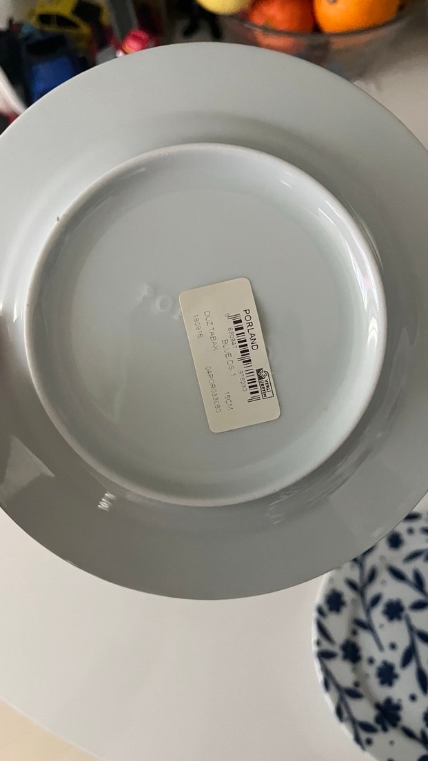 Koyu Mavi Desenli Tabak Seti - Görsel 3