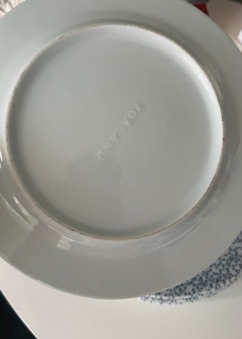 Mavi Noktalı Gri Tabak Seti - Görsel 2