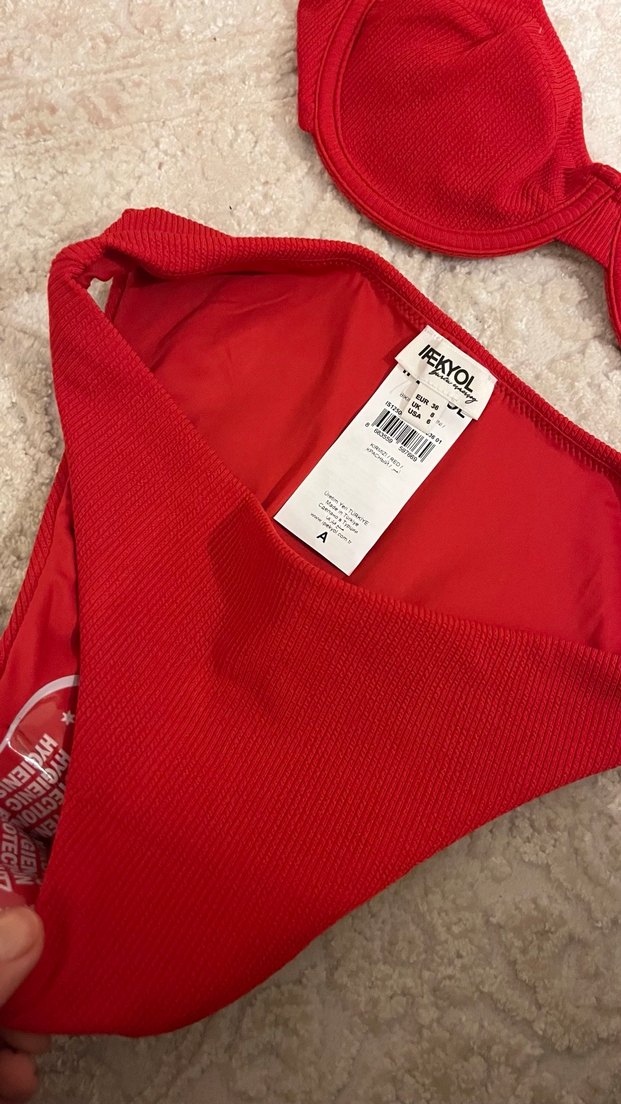 Koyu Kırmızı Kadın Bikini Takımı - Görsel 3