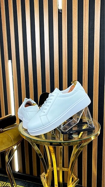 WHITE LEATHER ERKEK SNEAKERS CASUAL