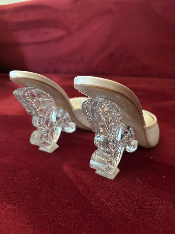 sophia webster Beyaz Yüksek Topuklu Kadın Abiye Ayakkabı - Görsel 5