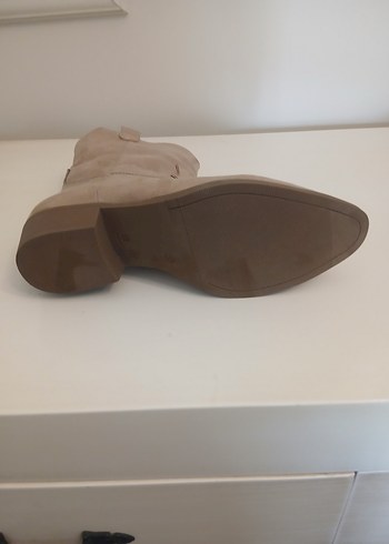 Bej Süet Kadın Dolgu Topuk Bot - Görsel 6