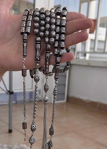 Gümüş işlemeli kuka tesbihler