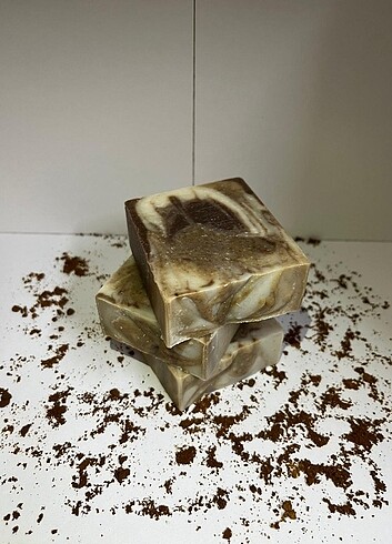 KAHVE SABUNU(KİL-KAKAO-KAHVELİ) #zeytinyağı #banyo #vücutbakımı - Görsel 5