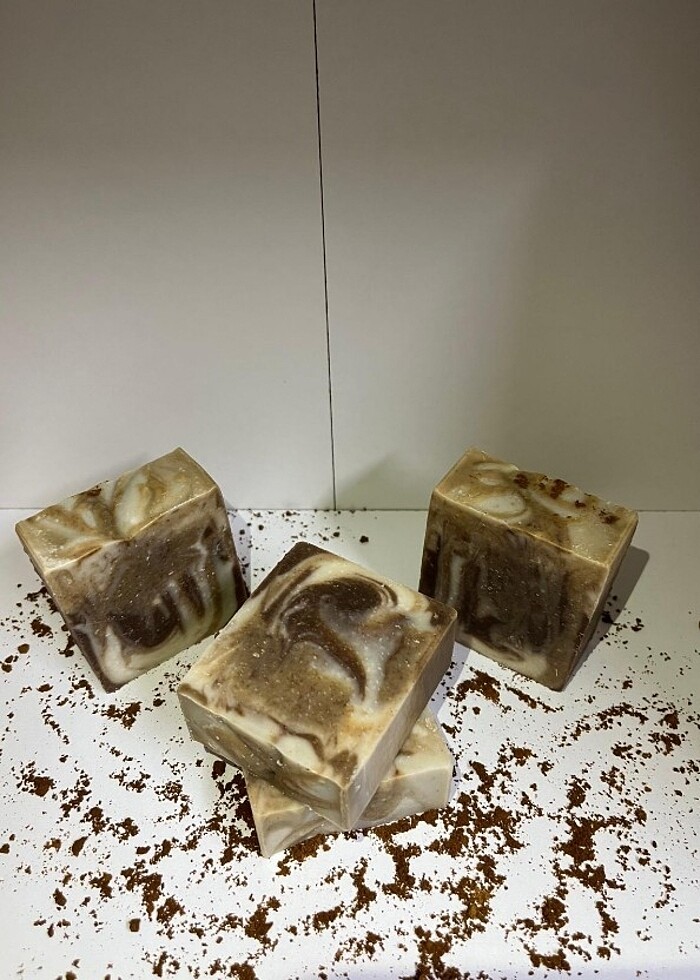 KAHVE SABUNU(KİL-KAKAO-KAHVELİ) #zeytinyağı #banyo #vücutbakımı - Görsel 2