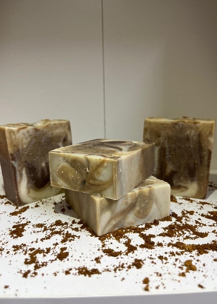 KAHVE SABUNU(KİL-KAKAO-KAHVELİ) #zeytinyağı #banyo #vücutbakımı - Görsel 3