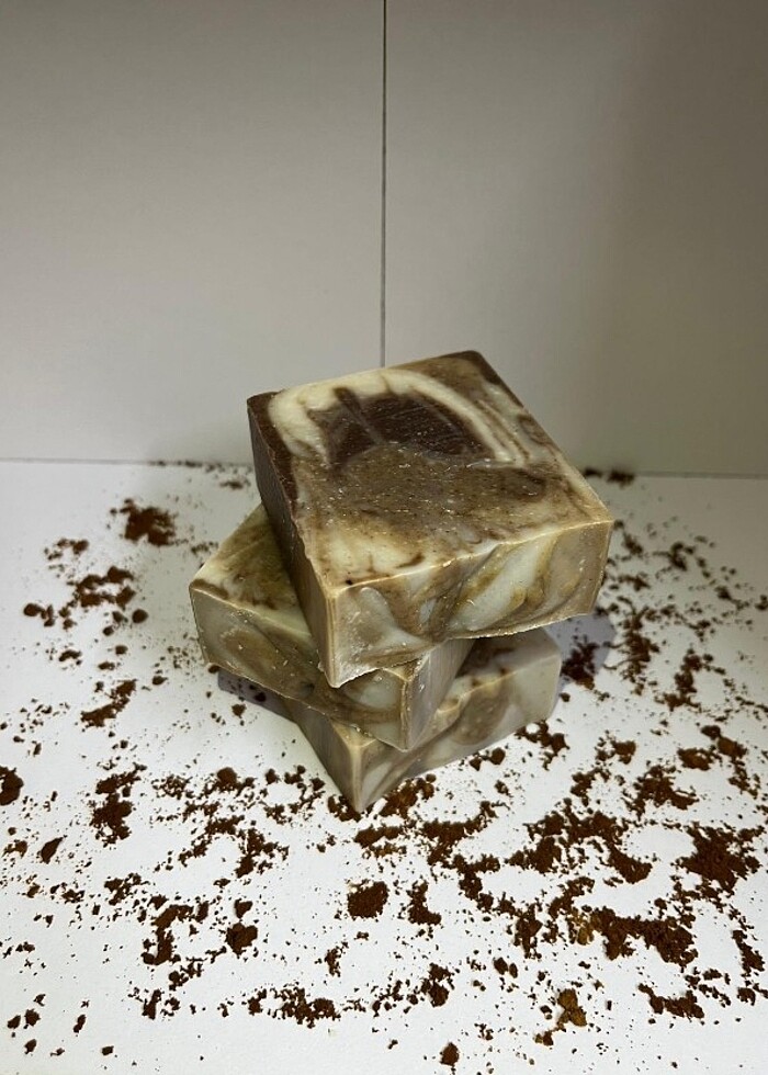 KAHVE SABUNU(KİL-KAKAO-KAHVELİ) #zeytinyağı #banyo #vücutbakımı - Görsel 5