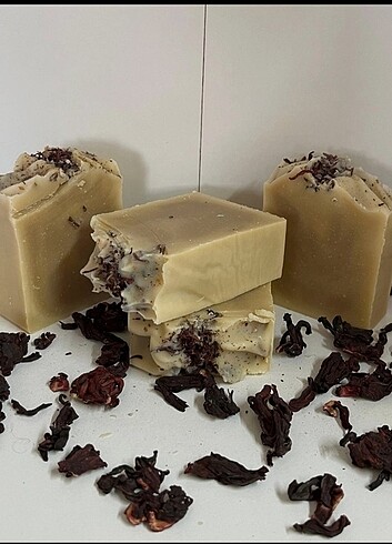 Nar çiçeği (hibiskus) sabunu #nar çiçeği #sabun #cilt #banyo - Görsel 3