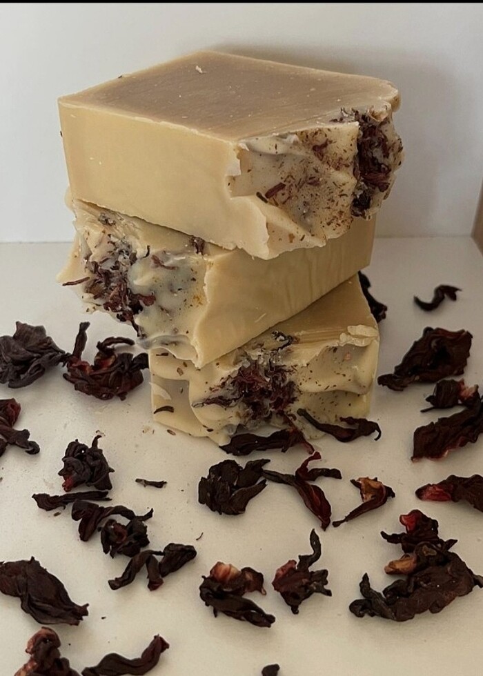 Nar çiçeği (hibiskus) sabunu #nar çiçeği #sabun #cilt #banyo - Görsel 4