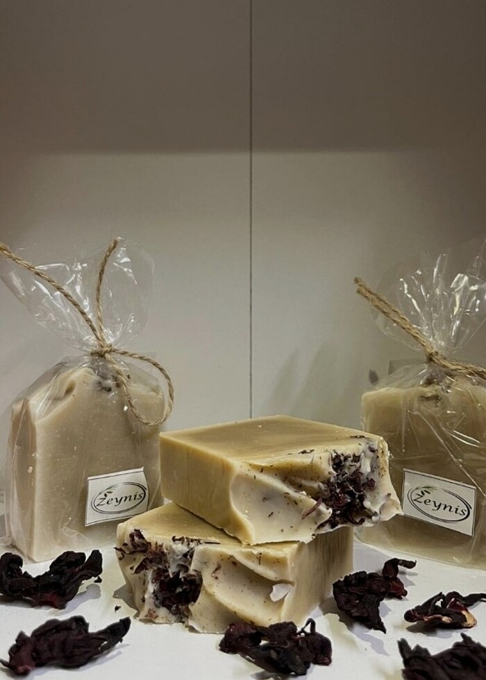 Nar çiçeği (hibiskus) sabunu #nar çiçeği #sabun #cilt #banyo - Görsel 2