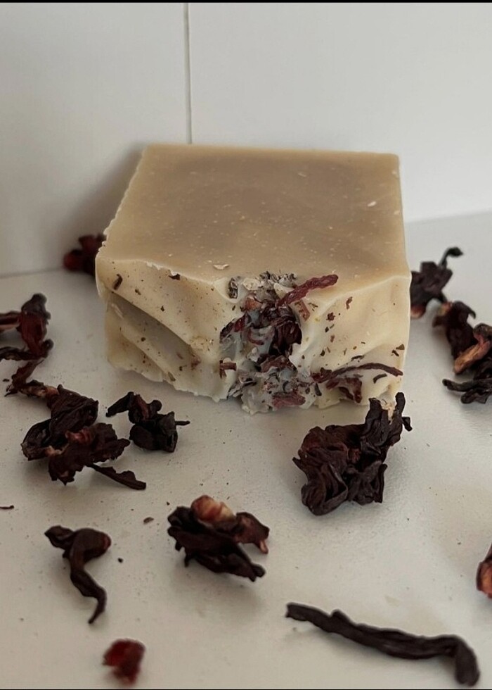 Nar çiçeği (hibiskus) sabunu #nar çiçeği #sabun #cilt #banyo - Görsel 5