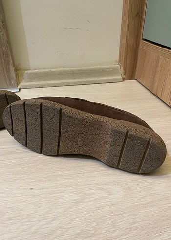 37 Beden kahverengi Renk Marjin Kahverengi Süet Püsküllü Kadın Loafer