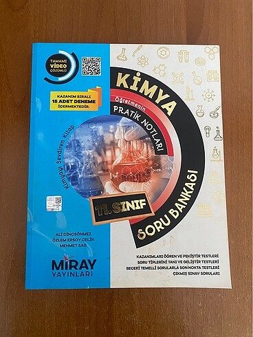11. sınıf kimya test kitabı Miray yayınları