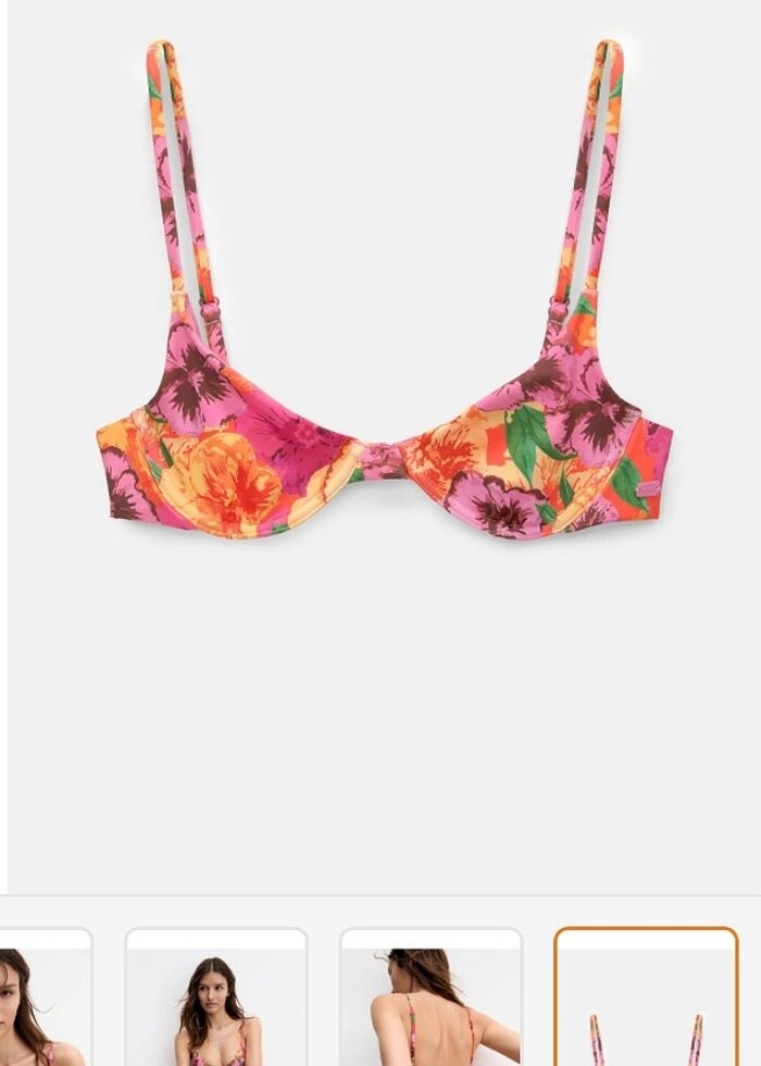 Pull&bear çiçekli bikini üstü - Görsel 2