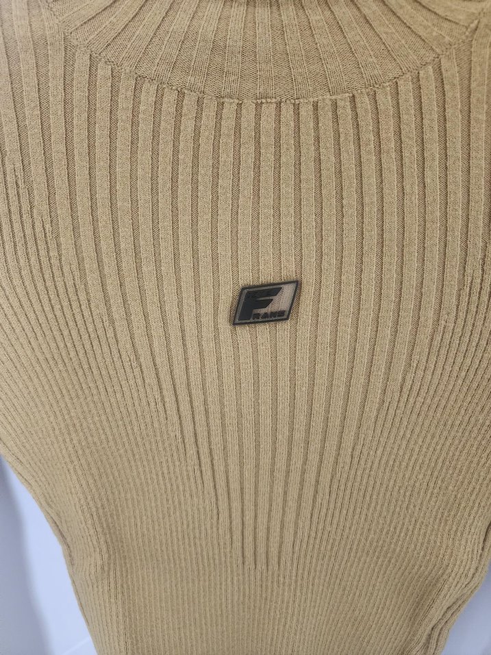 Yağ yeşili Kadın Triko Balıkçı Yaka Kazak - Görsel 4