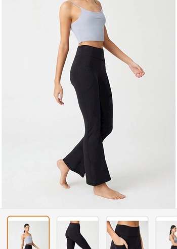 Los ojos Siyah Kadın İspanyol Paça Tayt - Görsel 2