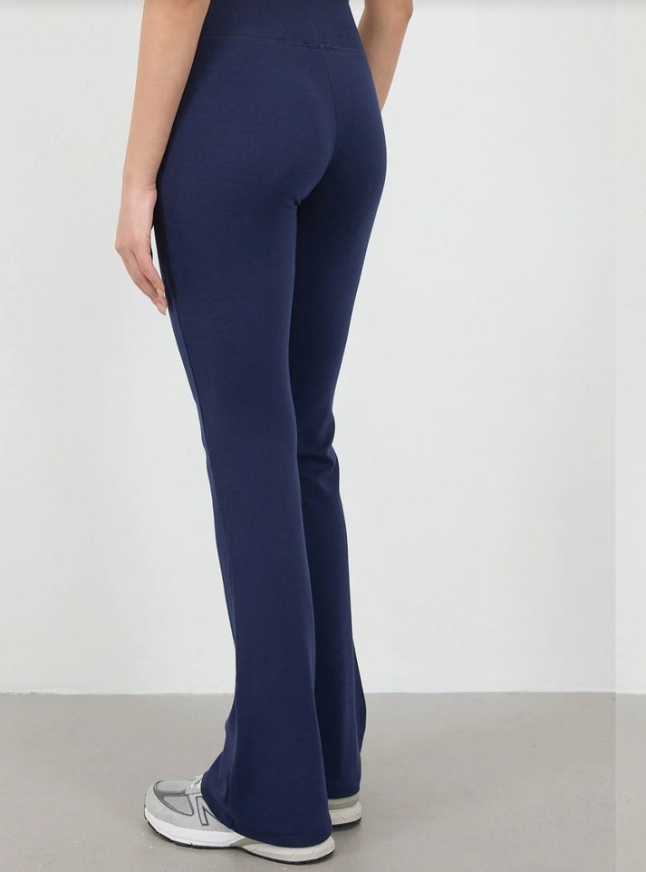 Addax lacivert ispanyol paça tayt - Görsel 4