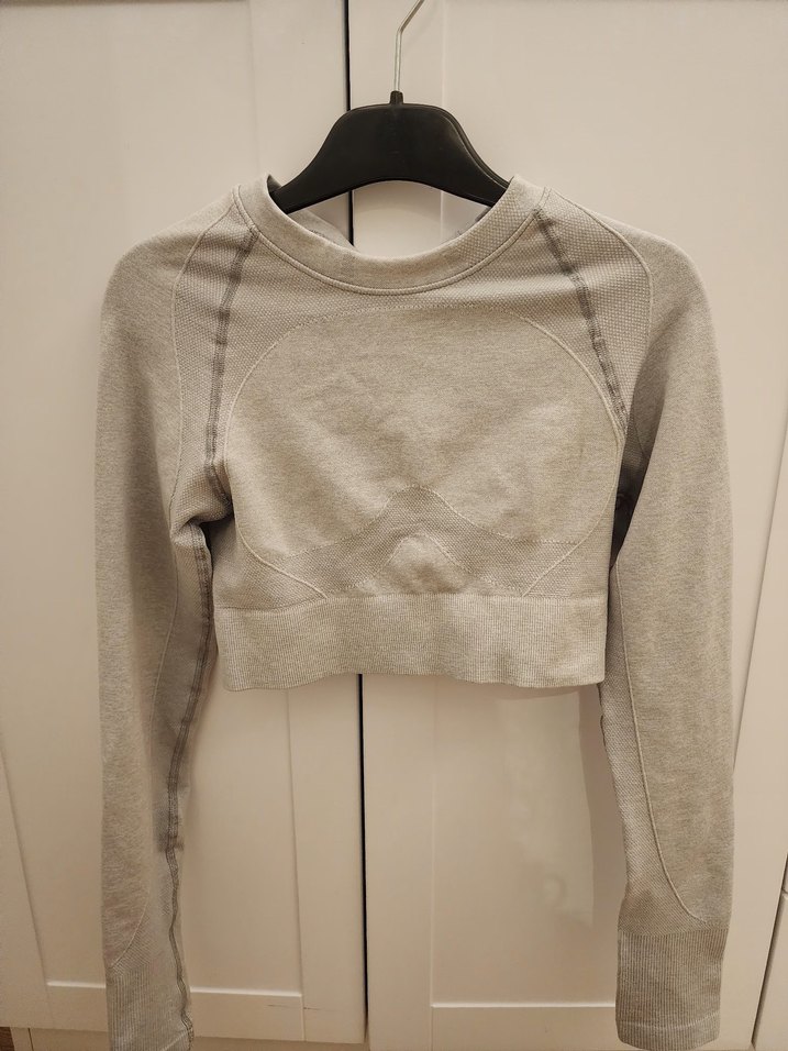 Kadın Gri Uzun Kollu Gymshark Spor üst - Görsel 2